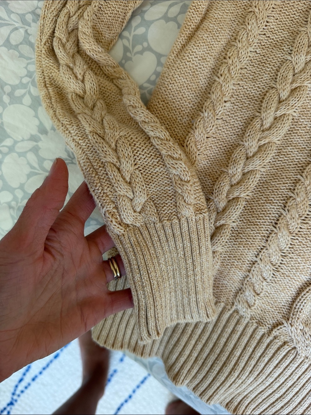 Kiel James Patrik sweater/L/tan cotton - Picture 4 of 5